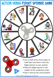 Action Verbs ESL Vocabulary Worksheets